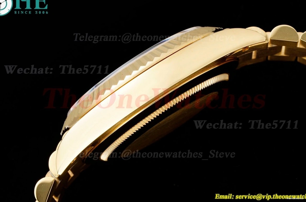 Textured DayDate Dial YG EWF YG 40mm A2836 Silver 0327